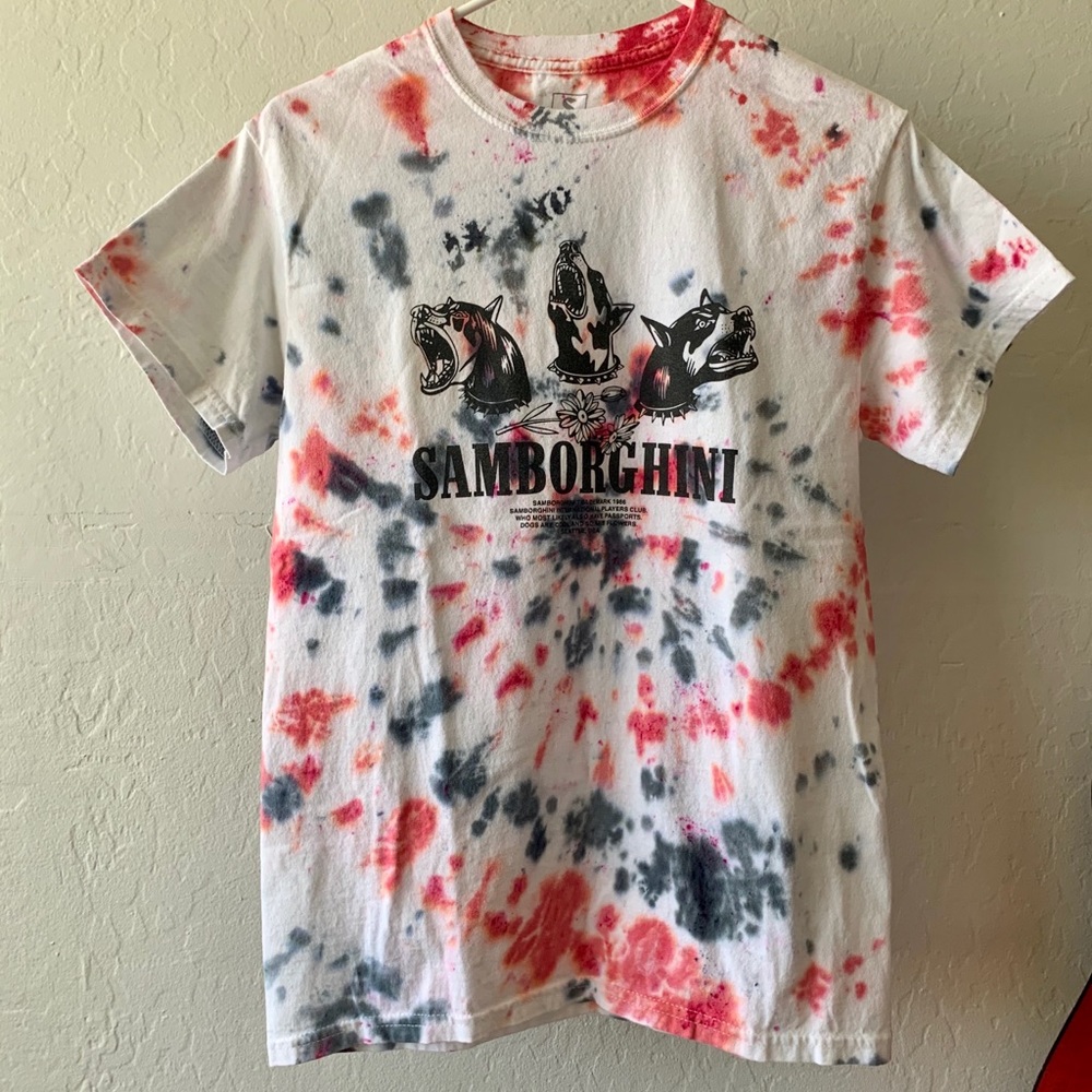 Tie-dye Samborghini Dogs T-Shirt